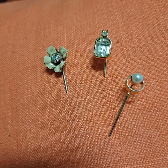Three Vintage Stick Pins - Picture 1 of 6